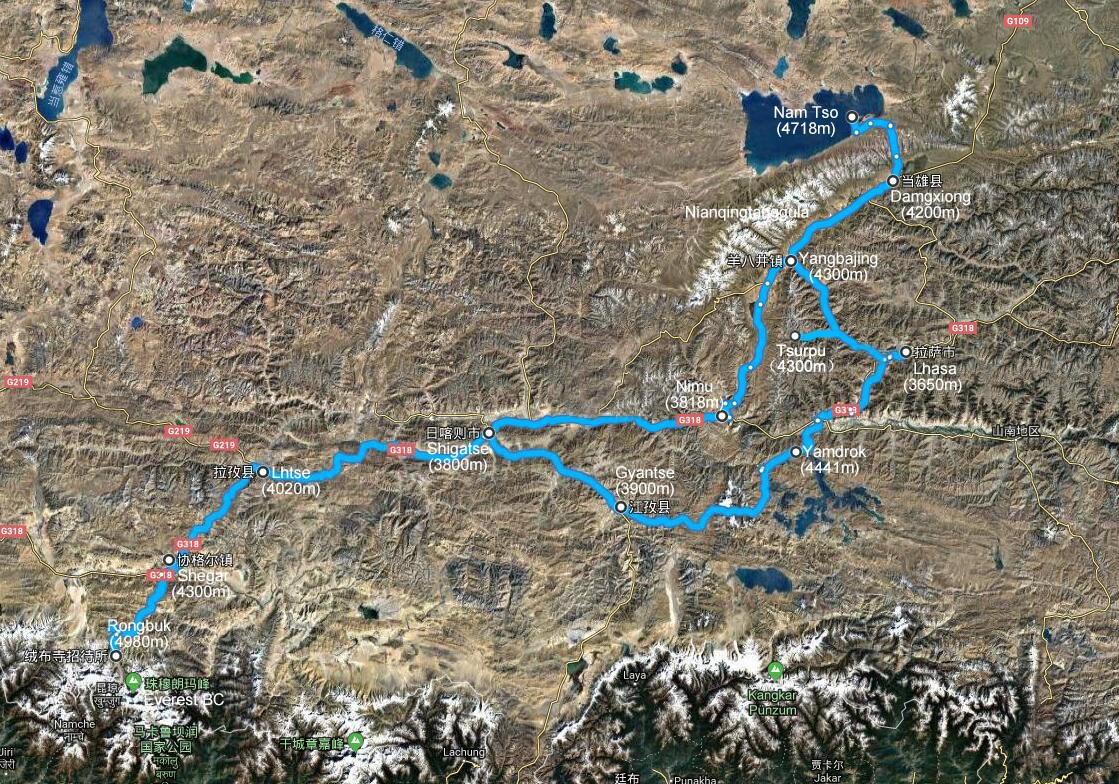 Viaggio Avventura del Tibet con Everest e Lago Nam Tso